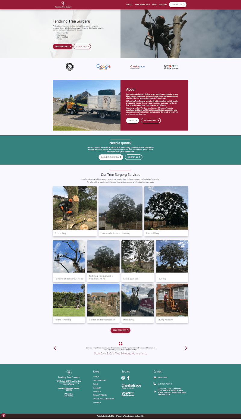 Tendring Tree Surgery New Site