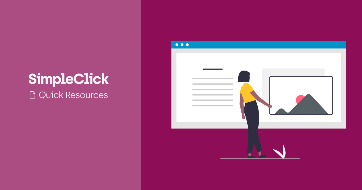 Graphic of person setting up a website