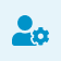 User icon with cog