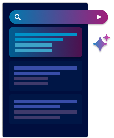 Decorative illustration conveying AI generated search results