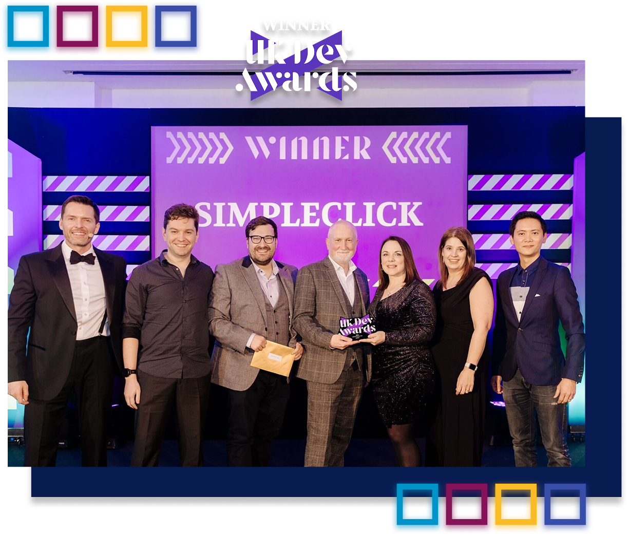 Team photo - Winning UK Dev award